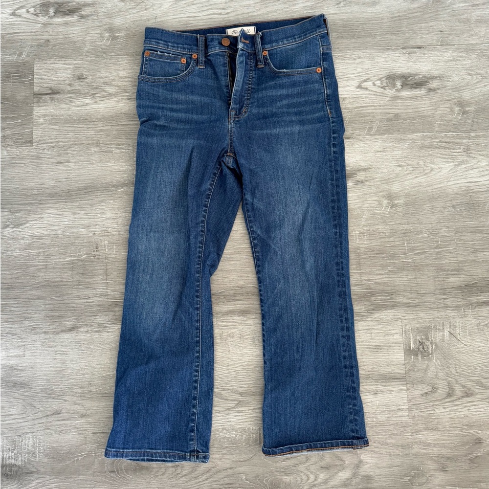 Madewell Women's Straight Leg Blue capri Jeans